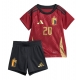 Belgia Lois Openda #20 Echipament de Fotbal Replică European 2024 Copii Acasa (+ Șorturi)